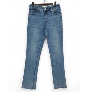 Dear John Blaire‎ Straight Jeans 25 Distressed Frayed Hem Mid Rise Y2K Casual